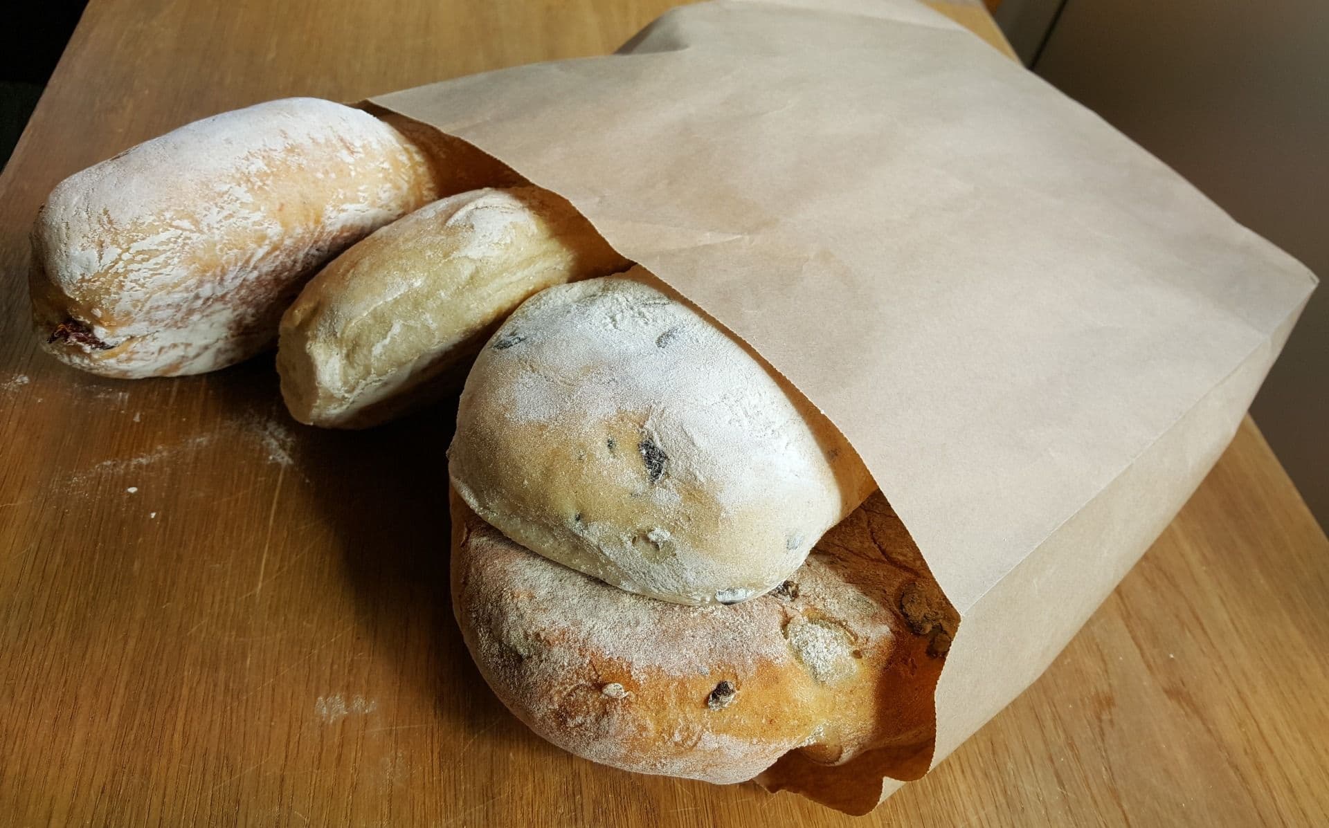 250 x Gusseted Kraft Paper Artisan Bread Bags