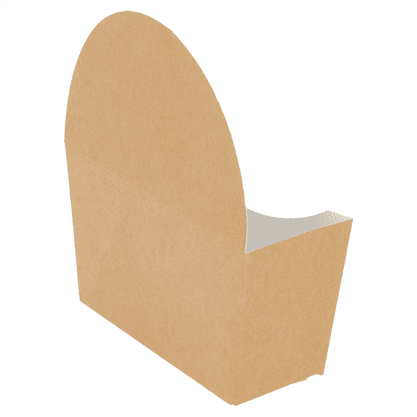 100 x Kraft Brown Paperboard Bagel and Doughnut Scoops