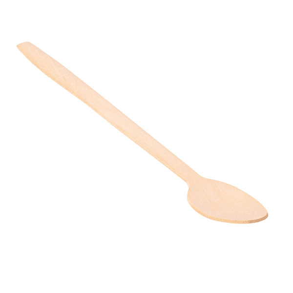 100 x Compostable Long Wooden Ice Cream Sundae Spoon
