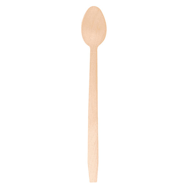 100 x Compostable Long Wooden Ice Cream Sundae Spoon